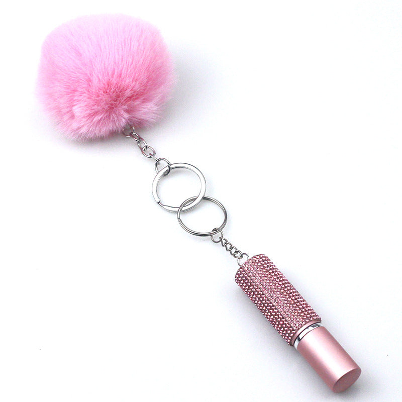 Wholesale Plastic Wool Ball Inlaid Diamond Empty Perfume Bottle